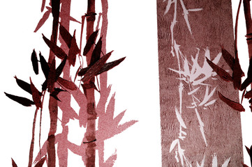 Bamboo / Texture - Bamboo in red and tones  - 240640452