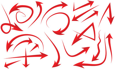 comic speech bubbles doodle set arrows