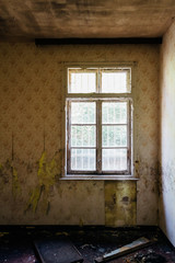 abandoned old house with window