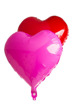 heart balloons isolated