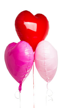 heart balloons isolated