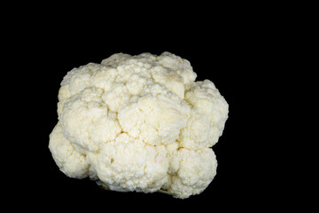 Cauliflower on a Black Background