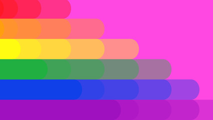 Fototapeta premium rainbow flag is formed, ideal footage to represent love and gender equality