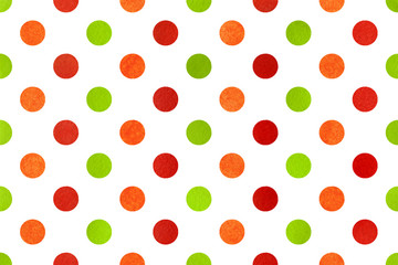 Watercolor polka dot background.