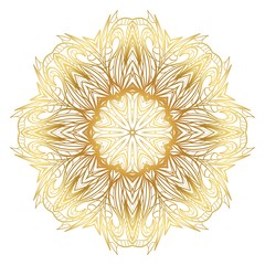 Ethnic ornamental mandala. Decorative design element. Vector illustration.