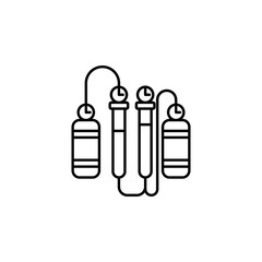 cylinder, marijuana, cannabis outline icon. Can be used for web, logo, mobile app, UI, UX