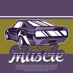 Fototapeta premium Original vector illustration of an American muscle car