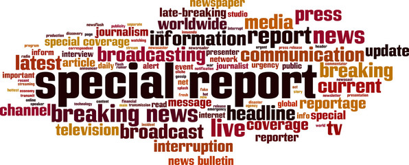 Obraz premium Special report word cloud