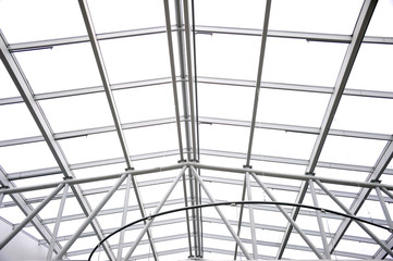 Arc polycarbonate canopy and reinforced concrete construction