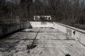 Abandoned Swimming Pool in Park