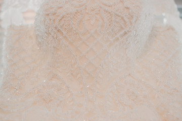 details of wedding dress