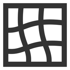 Mesh grid vector illustration on a white background. An isolated flat icon illustration of mesh grid with nobody.