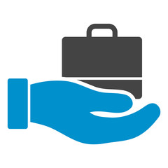 Offer case vector illustration on a white background. An isolated flat icon illustration of offer case with nobody.