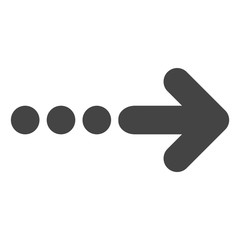 Send right vector icon on a white background. An isolated flat icon illustration of send right with nobody.