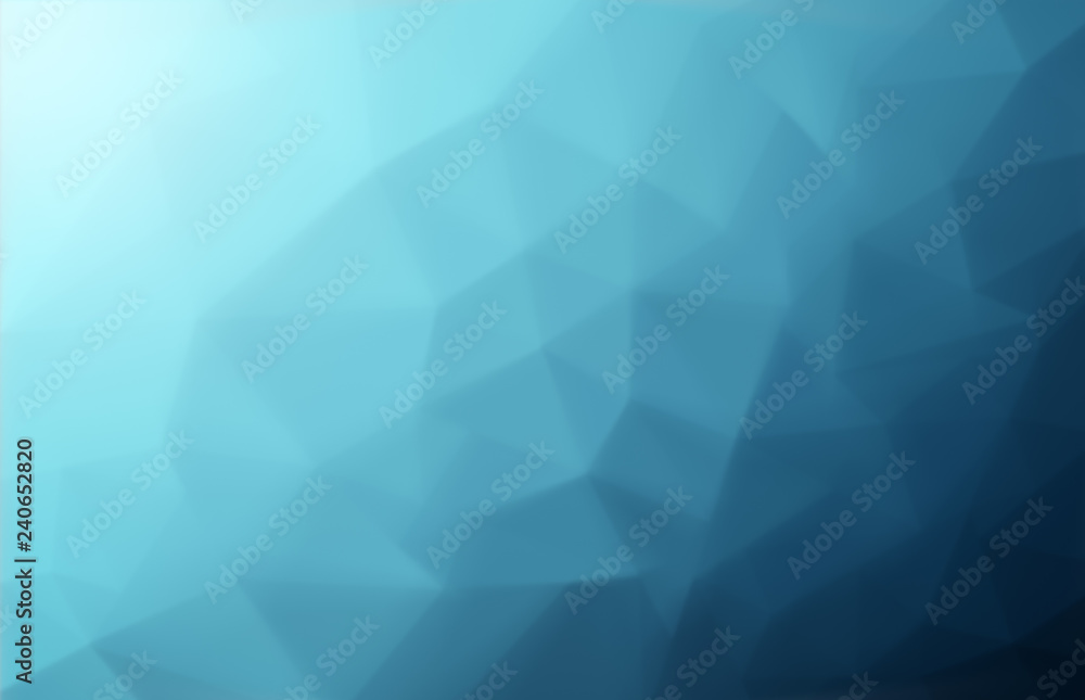 Poster soft and blurred polygon mosaic vector background. abstract 3d triangular low poly style turquoise c