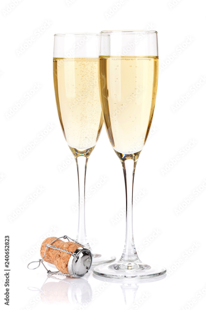 Wall mural champagne glasses