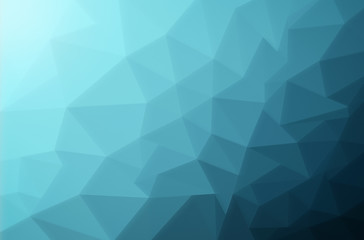 Turquoise colored polygon mosaic vector background. Abstract 3D triangular low poly style gradient background.