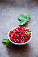 Wild fresh strawberries