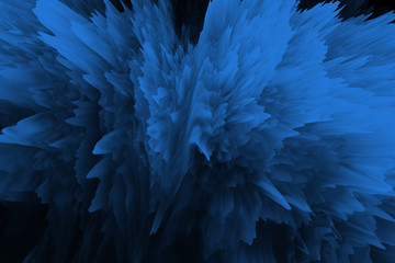 Abstract blue with black digital screen glitch effect texture.
