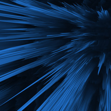 Abstract blue with black digital screen glitch effect texture.