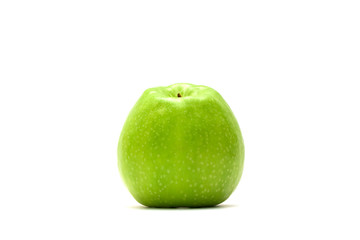 Green apple isolated on a white background.