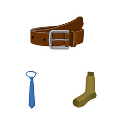 Vector design of man and clothing icon. Set of man and wear stock symbol for web.