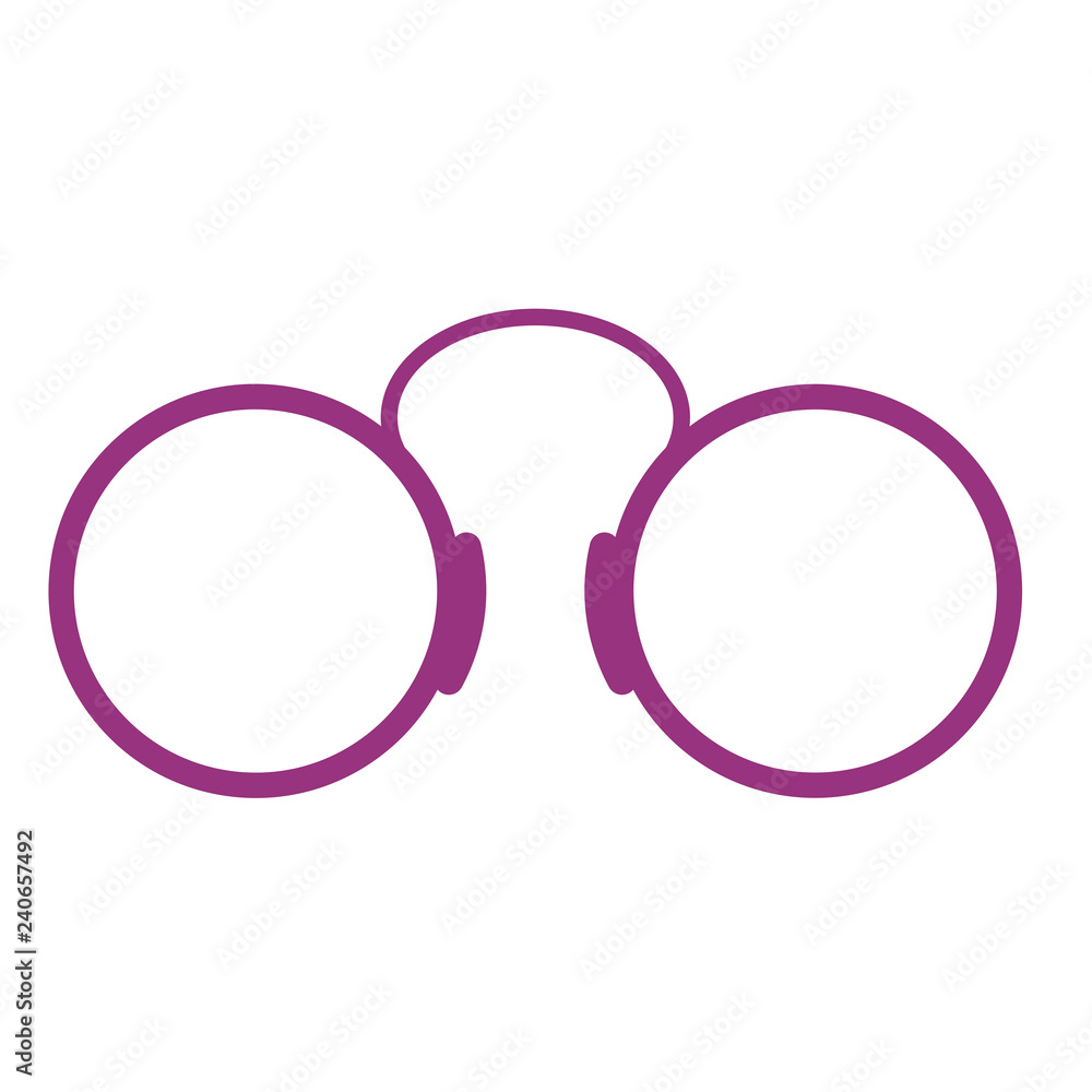 Wall mural old glasses vector icon