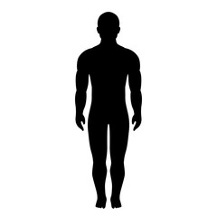 Athlete body silhouette vector icon