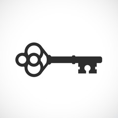 Old key vector icon