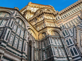 Florence Cathedral of Santa Maria del Fiore, Saint Mary of the Flower, partial exterior view, in...