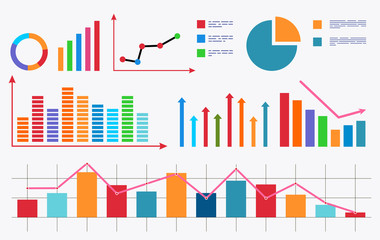 Chart. Analytical data. Vector stock illustration isolated