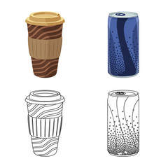 Vector design of drink and bar logo. Collection of drink and party stock symbol for web.