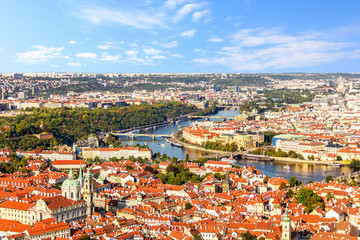 Fototapeta na wymiar Lesser Town of Prague panorama, Czech Republic