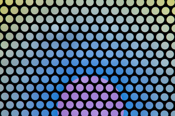 Black grid speaker texture with red and blue colors. Front view