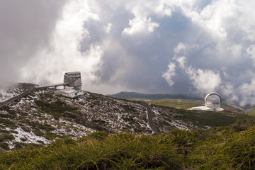 Roque de los Muchachos - umh&uuml;llt von einer Wolkendecke - Naturschauspiel