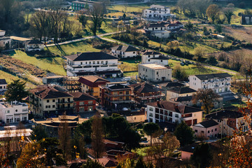 winter panorama of Italian village of Atina in Lazio region