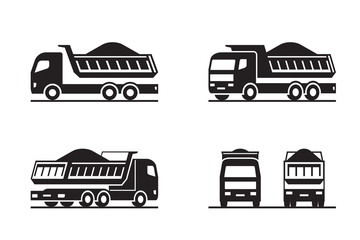 Dump truck in different perspective - vector illustration © angelha