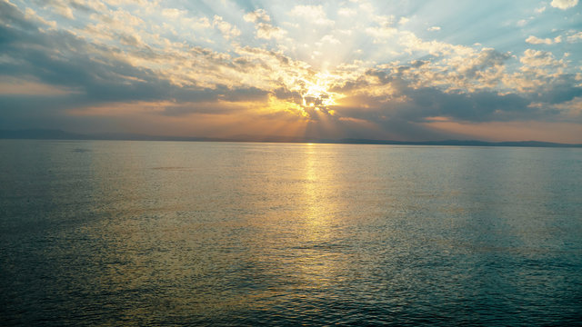 Fototapeta Egypt dawn on the Red sea