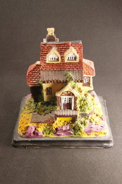Maquette de maison d&eacute;corative	