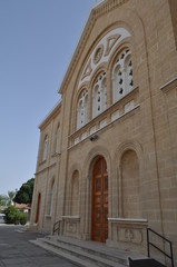 Fototapeta na wymiar The beautiful Orthodox Old Church of Chryseleousa Panagia in Cyprus