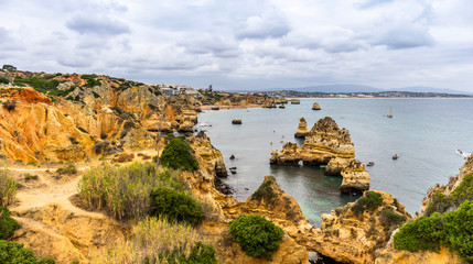 Beautiful bay near Lagos town, Algarve region, Portugal