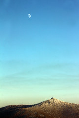 moon over the mountains