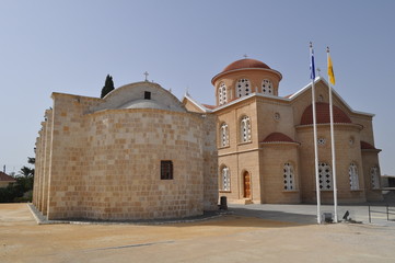 The beautiful Orthodox Old Church of Chryseleousa Panagia in Cyprus