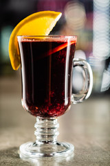 mulled wine with orange