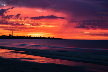 Fototapeta na wymiar Sunset in Uruguay