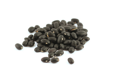 black beans isolated on white background