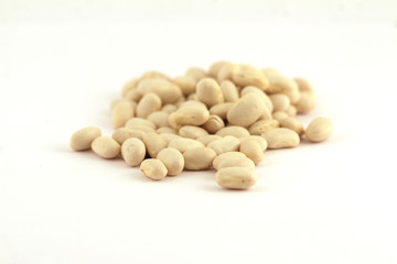 white beans isolated on white background