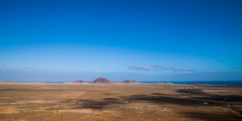 panoramic view of the island of lanzarote