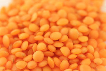 background of red lentils