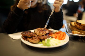 Little Girl Eating